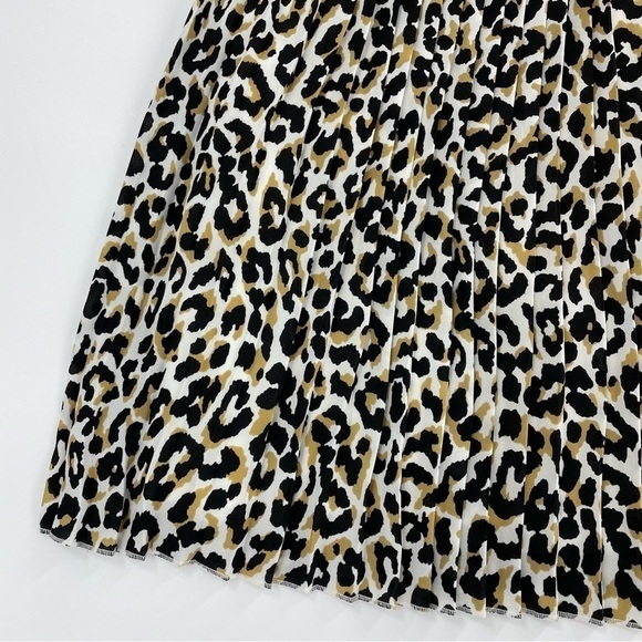 J.Crew Leopard Pleated Accordion Lined Skirt NWOT - Picture 8 of 11